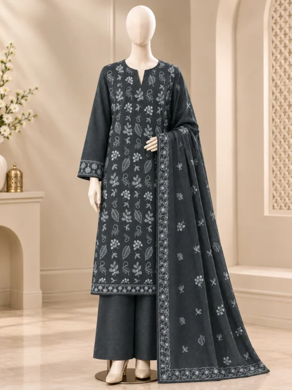 Gulkari Suit, Navy Blue Suit, 3 Piece
