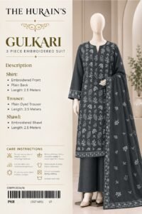 Gulkari Suit, Navy Blue Suit, 3 Piece