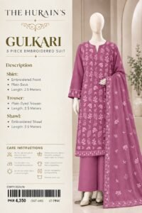 Embroidered Suit in Pink