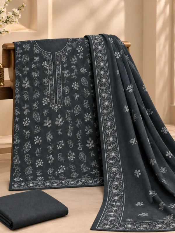 Gulkari Suit, Navy Blue Suit, 3 Piece