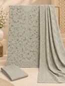 Gulkari Grey 3 Piece Embroidered Suit